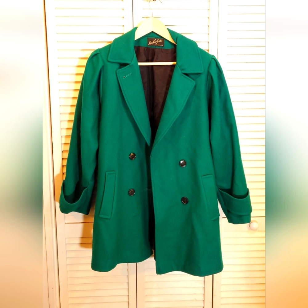 Emerald Green Women's Pea Coat - Size 6